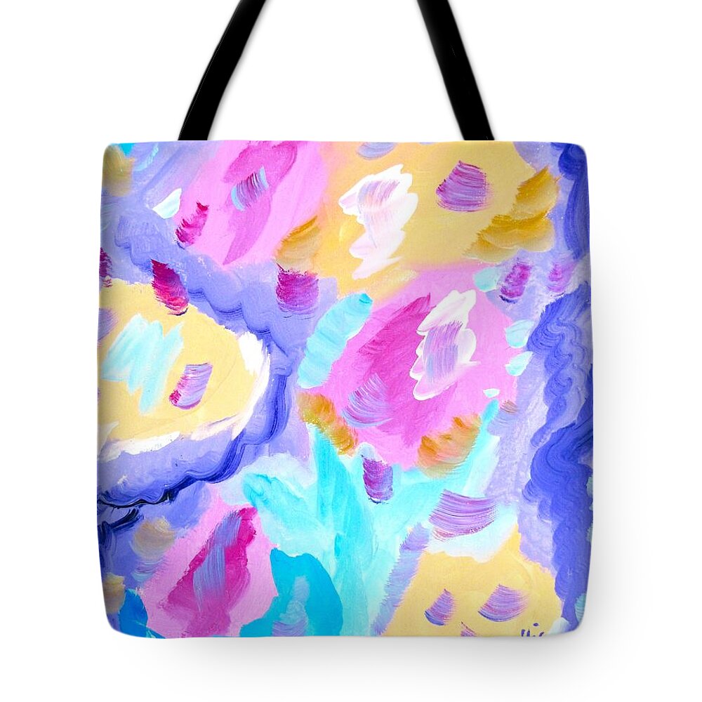 The Eye Of The Storm Tote Bag featuring the painting Eye of The Storm by Phyllis Kaltenbach