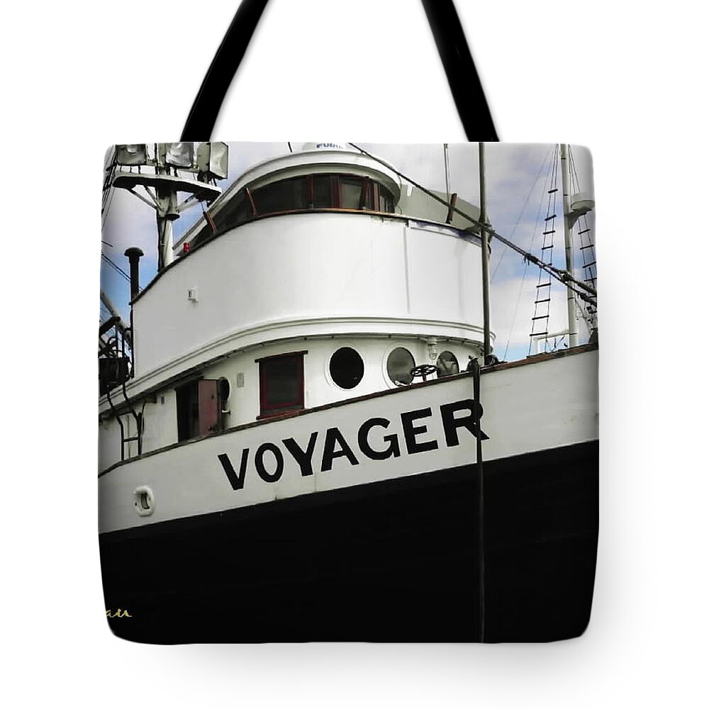 Ships Tote Bag featuring the photograph F V Voyager by A L Sadie Reneau