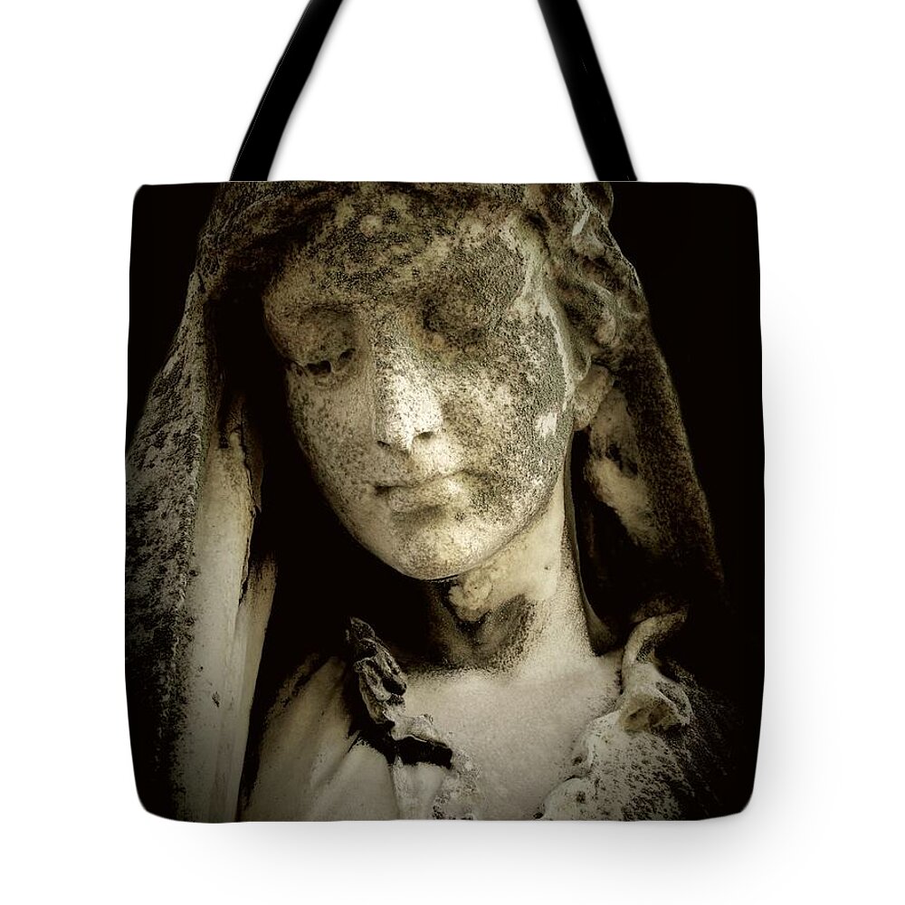 Angel Tote Bag featuring the photograph Face of an Angel 9 by Maria Huntley