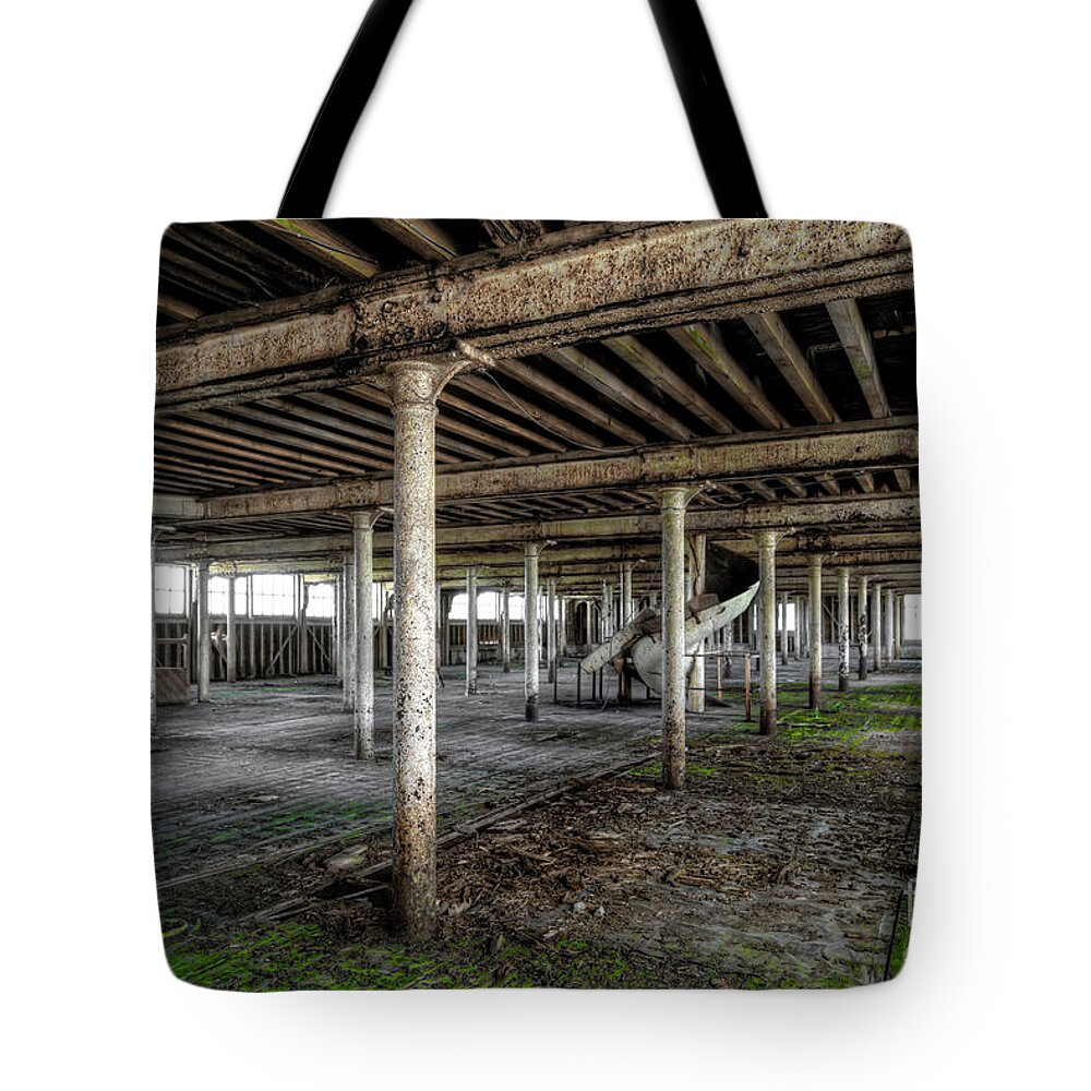 Abandoned Tote Bag featuring the photograph Factory Room by Svetlana Sewell