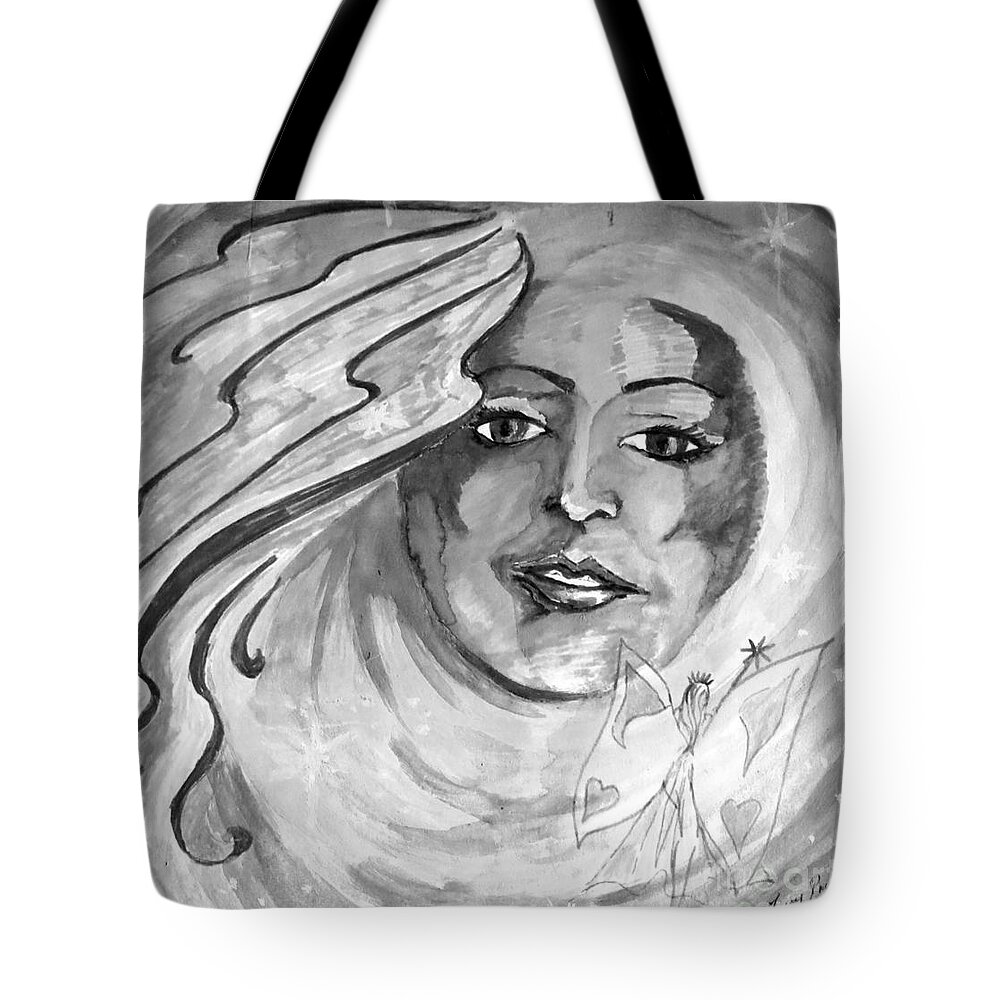 Faerie Tote Bag featuring the drawing Faerie by Leanne Seymour