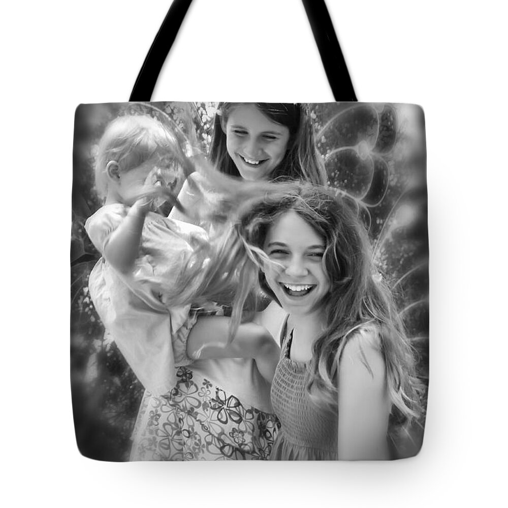 Fairies Tote Bag featuring the photograph Fairies At Play by Diana Haronis