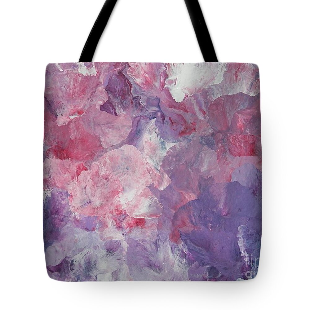 Abstract Tote Bag featuring the painting Fairy Garden by Corinne Elizabeth Cowherd