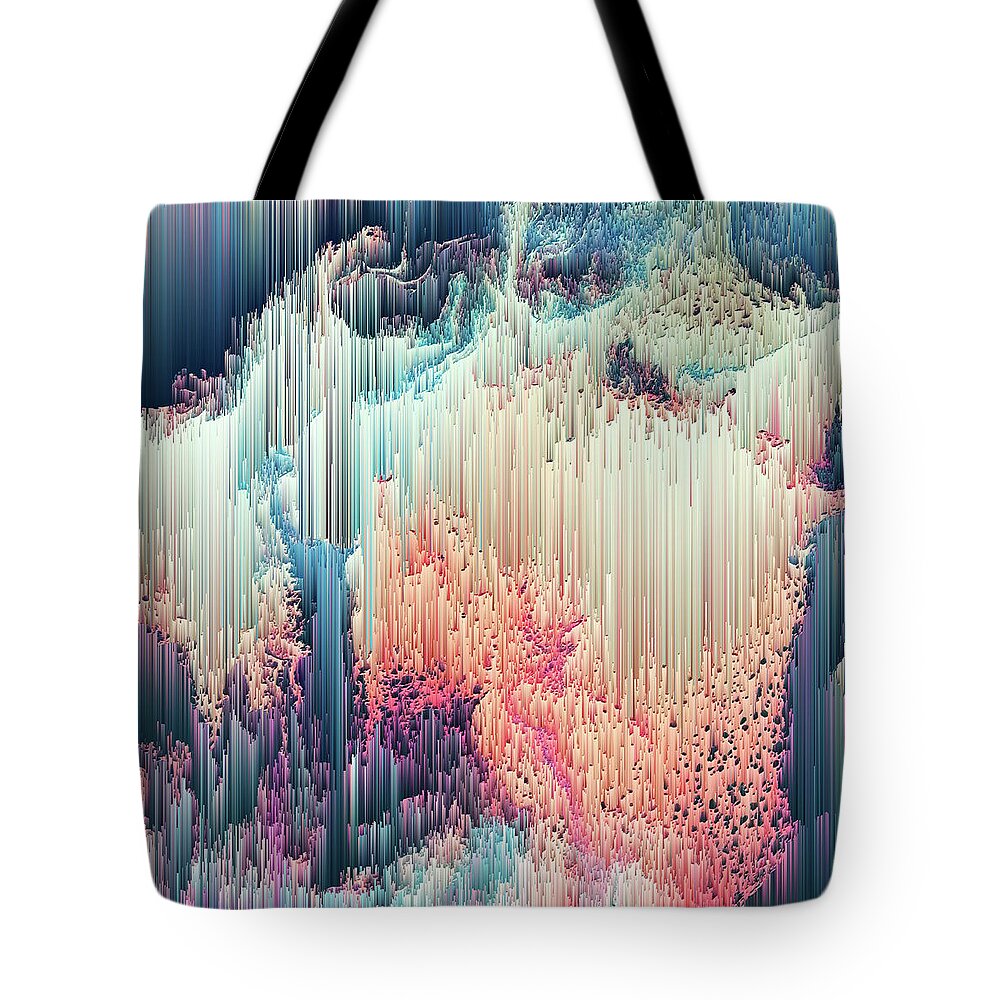 Trippy Tote Bag featuring the digital art Fairyland - Pixel Art by Jennifer Walsh