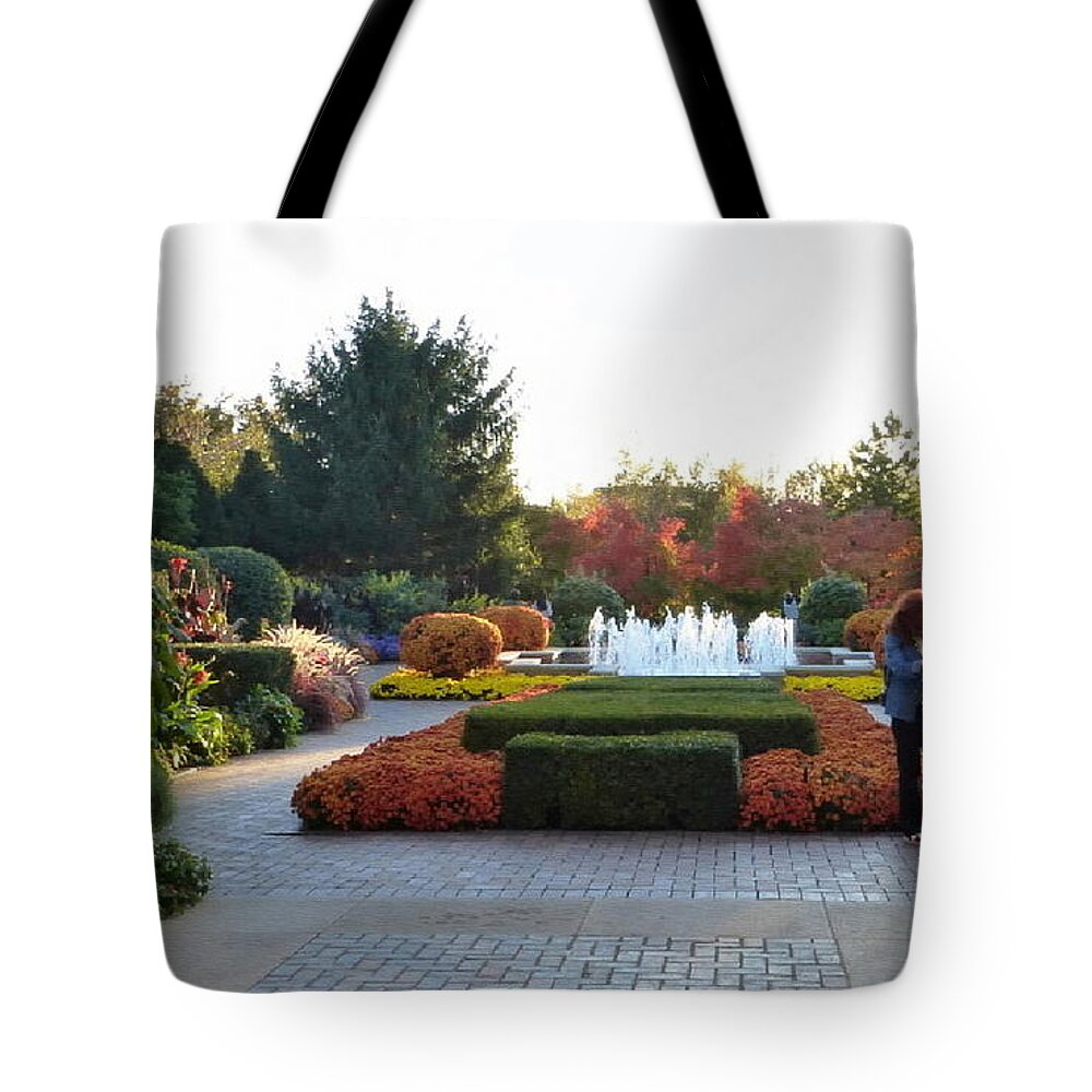 Photography Tote Bag featuring the photograph Fall at the Botanic by Kathie Chicoine