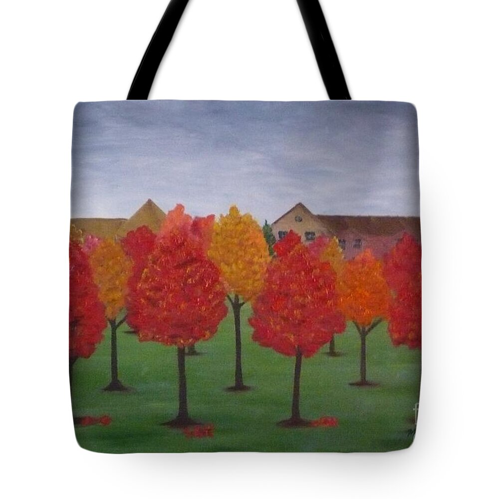 Fall Tote Bag featuring the painting Fall In Markham by Monika Shepherdson