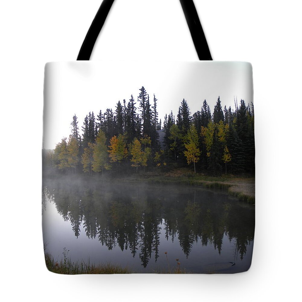 Lefog Tote Bag featuring the photograph Kiddie Pond Fall Colors Divide CO by Margarethe Binkley