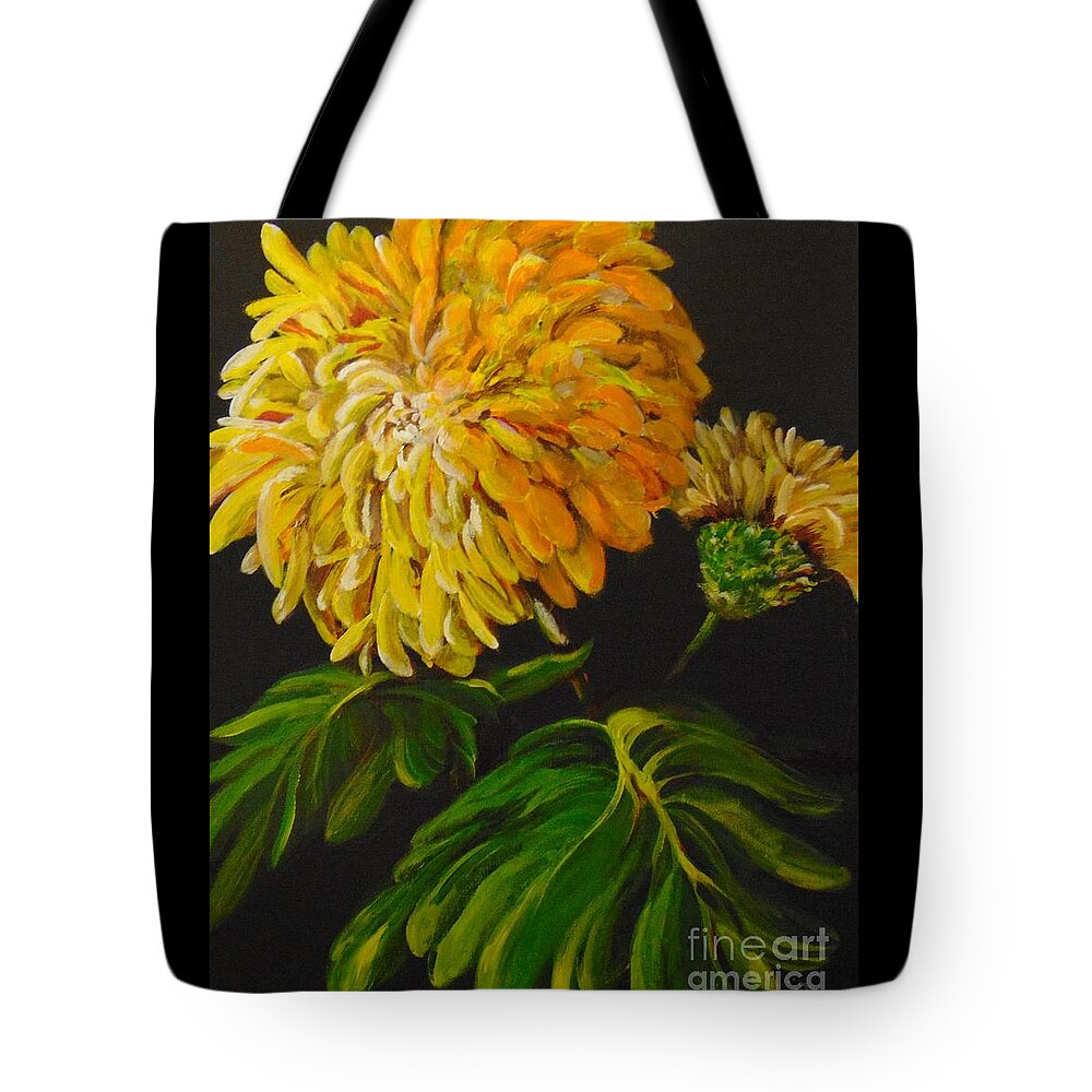 Mum Tote Bag featuring the painting Fall by Saundra Johnson