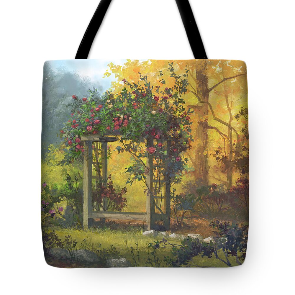 Michael Humphries Tote Bag featuring the painting Fall Yellow by Michael Humphries