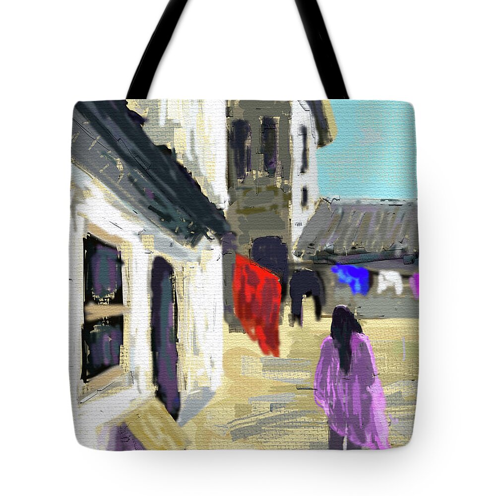 Familiar Yet Unknown Tote Bag featuring the digital art Familiar yet unknown by Uma Krishnamoorthy