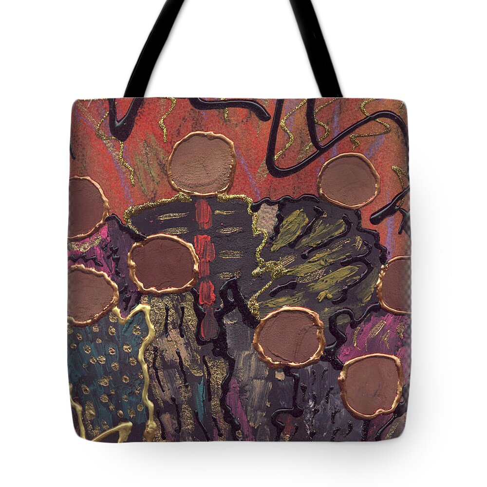 Family Tote Bag featuring the painting Family Reunion by Angela L Walker