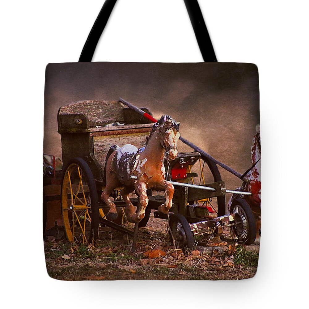 Old Toys Tote Bag featuring the photograph Fantastic Forgotten Toys by Theresa Campbell