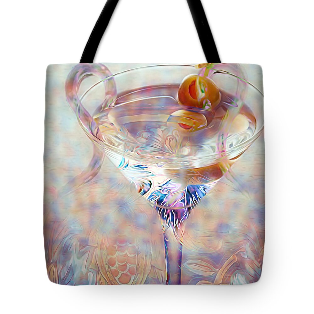 Tuscan Martini Tote Bag featuring the digital art Fantasy Cocktail by Pamela Smale Williams