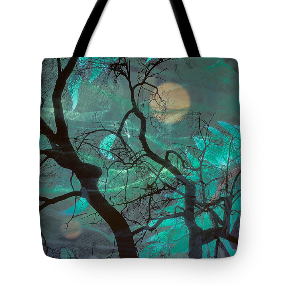 Fantasy Tote Bag featuring the photograph fantasy landscape art prints - Yellow Moons by Sharon Hudson