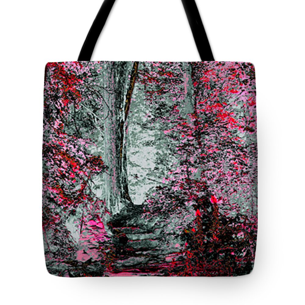 Photograph Tote Bag featuring the pyrography Fantasy Path by Joe Hoover