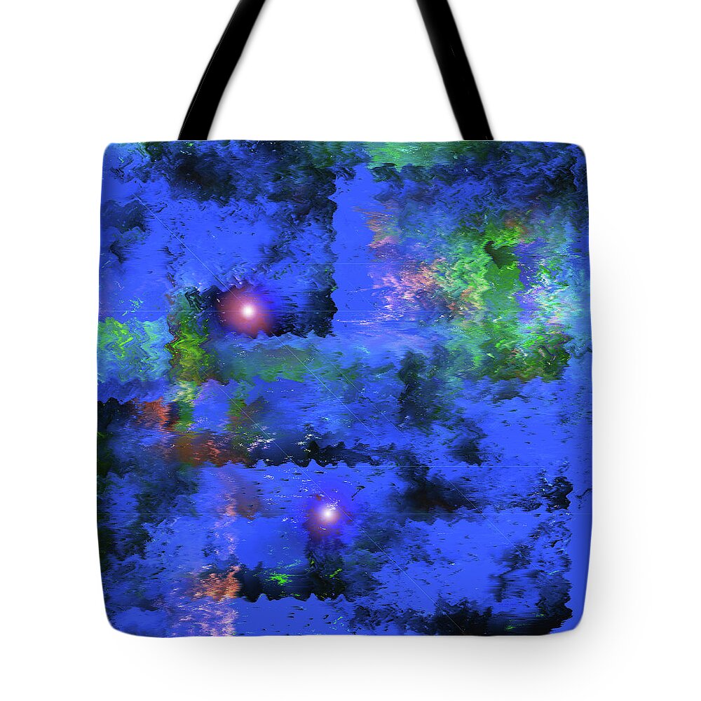 Abstract Tote Bag featuring the digital art FAR FAR AWAY one by Carl Deaville