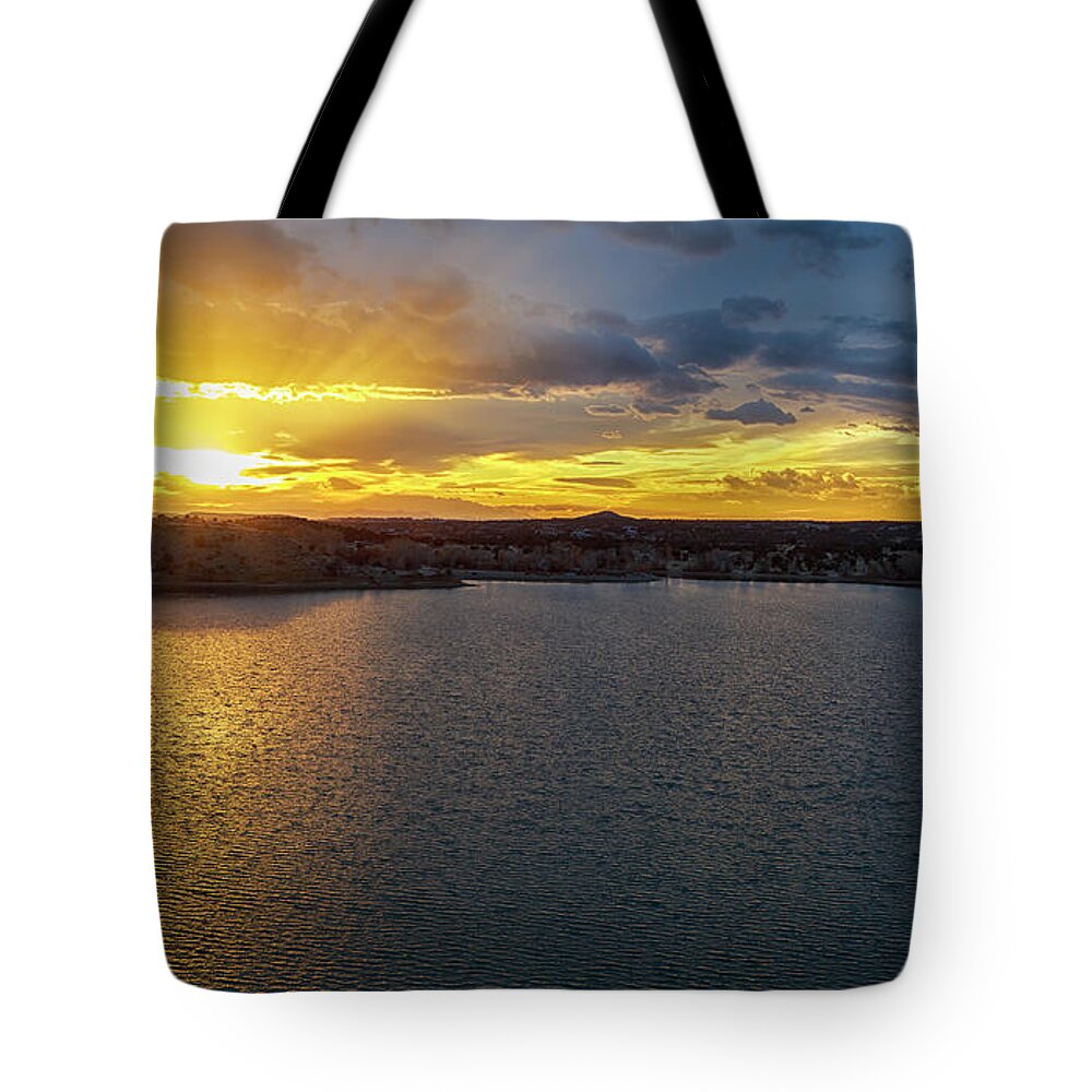 Farmington Tote Bag featuring the photograph Farmington Lake Sunset by Jaime Miller