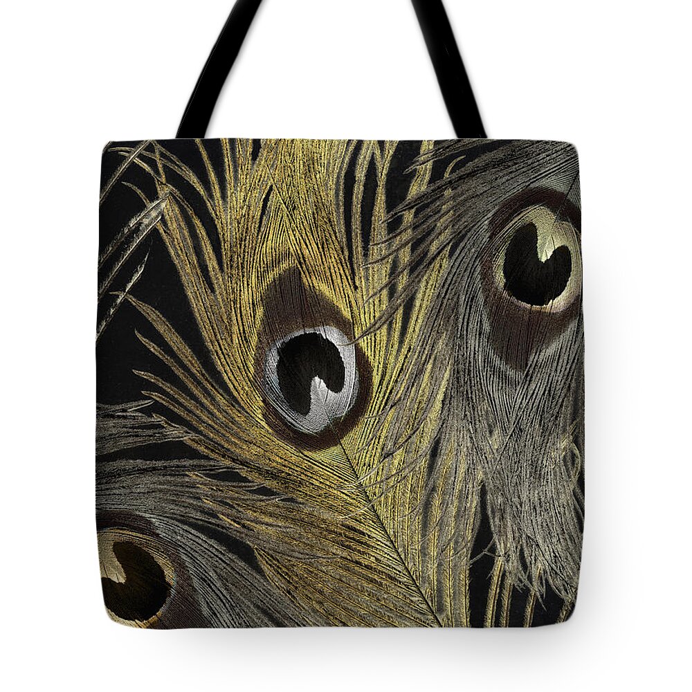 Peacock Feather Tote Bag featuring the painting Fashion Feathers II by Mindy Sommers