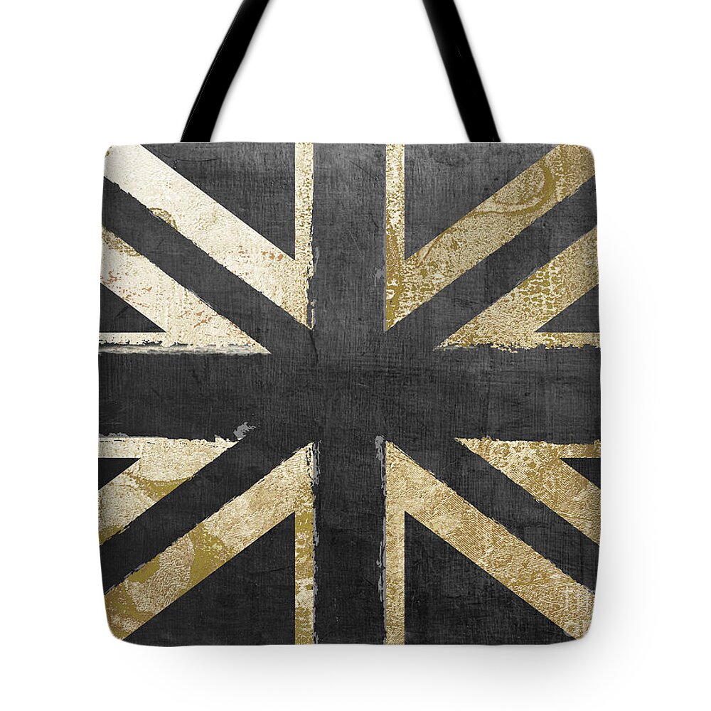 Britain Tote Bag featuring the painting Fashion Flag United Kingdom by Mindy Sommers