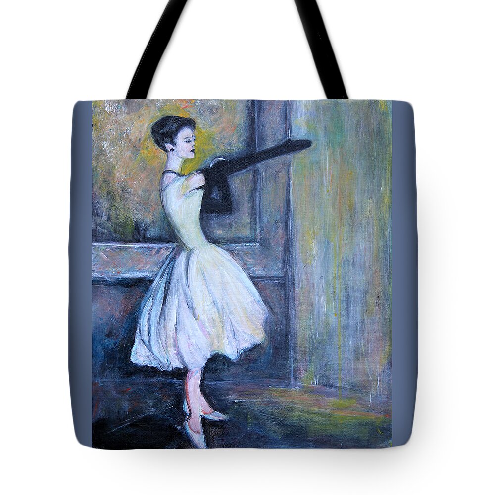 Vintage Tote Bag featuring the painting Fashion Model 2 by Denice Palanuk Wilson