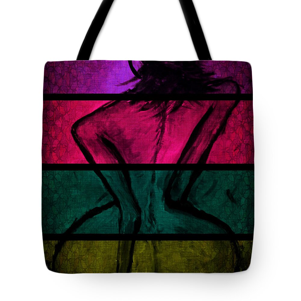 Woman Tote Bag featuring the painting Fat Bottom Girl by Tia McDermid