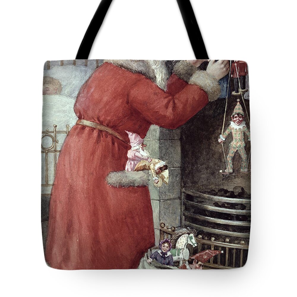 #faaAdWordsBest Tote Bag featuring the painting Father Christmas by Karl Roger