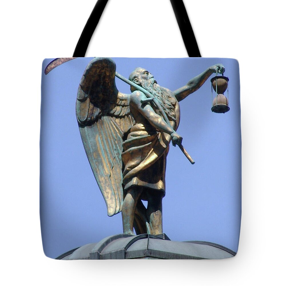 Father Time Tote Bag featuring the photograph Father Time by DiDesigns Graphics