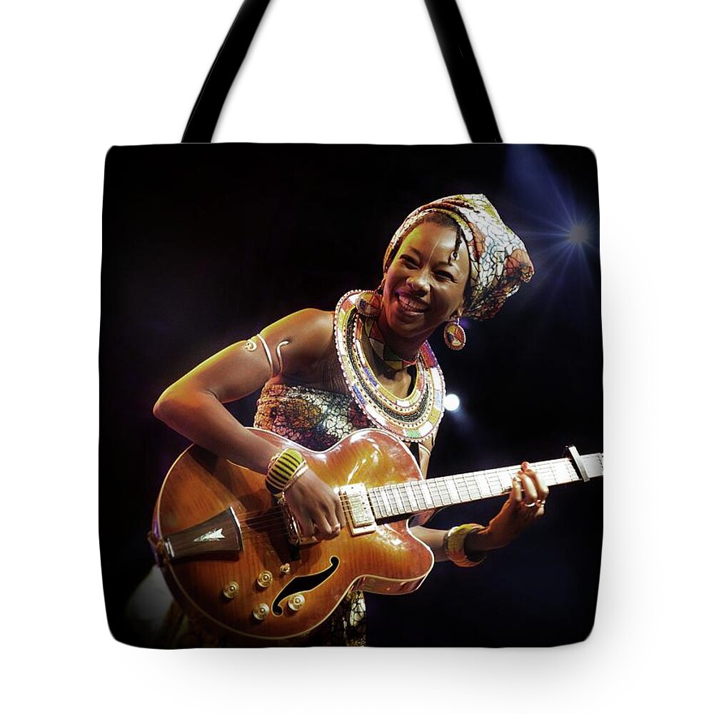 Fatoumata Diawara Tote Bag featuring the photograph Fatoumata Diawara, Color by Jean Francois Gil