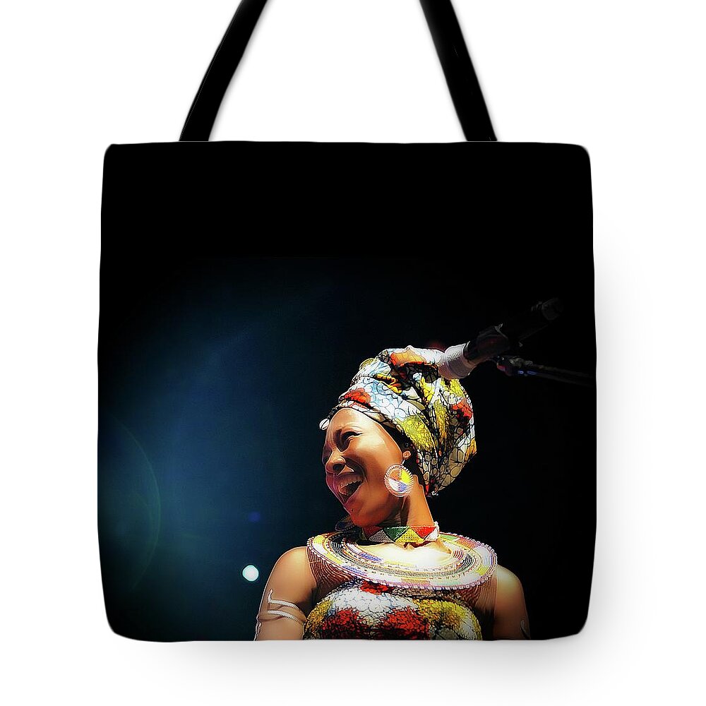 Malian Tote Bag featuring the photograph Fatoumata Diawara by Jean Francois Gil