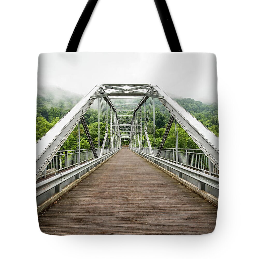 Photosbymch Tote Bag featuring the photograph Fayette Station Bridge on a Cloudy Day by M C Hood