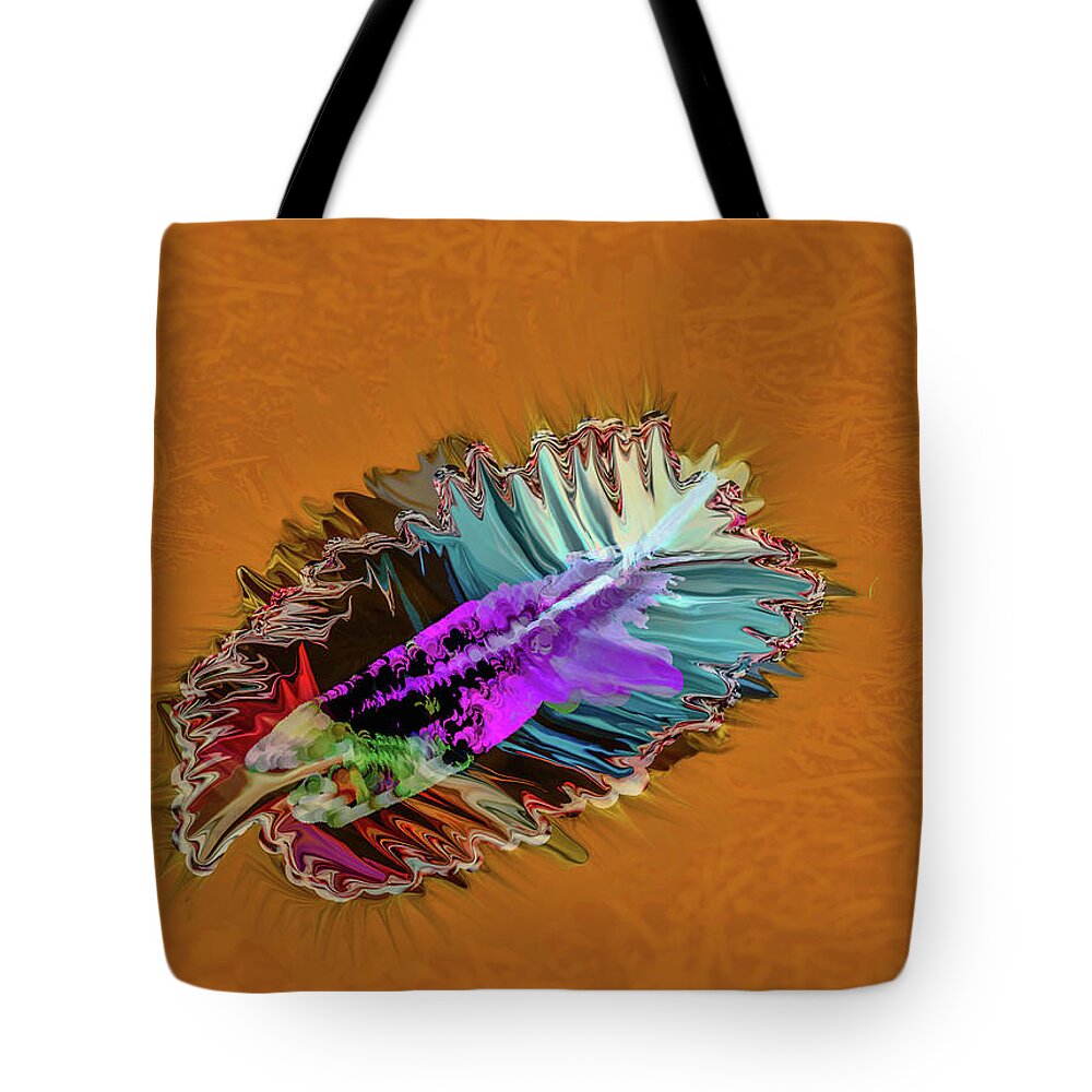 Feather Tote Bag featuring the digital art Feather #h8 by Leif Sohlman