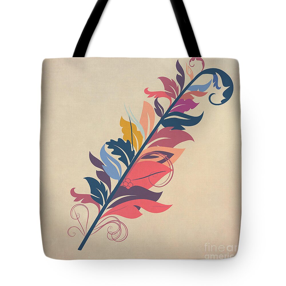 Feathers Digital Art Tote Bags