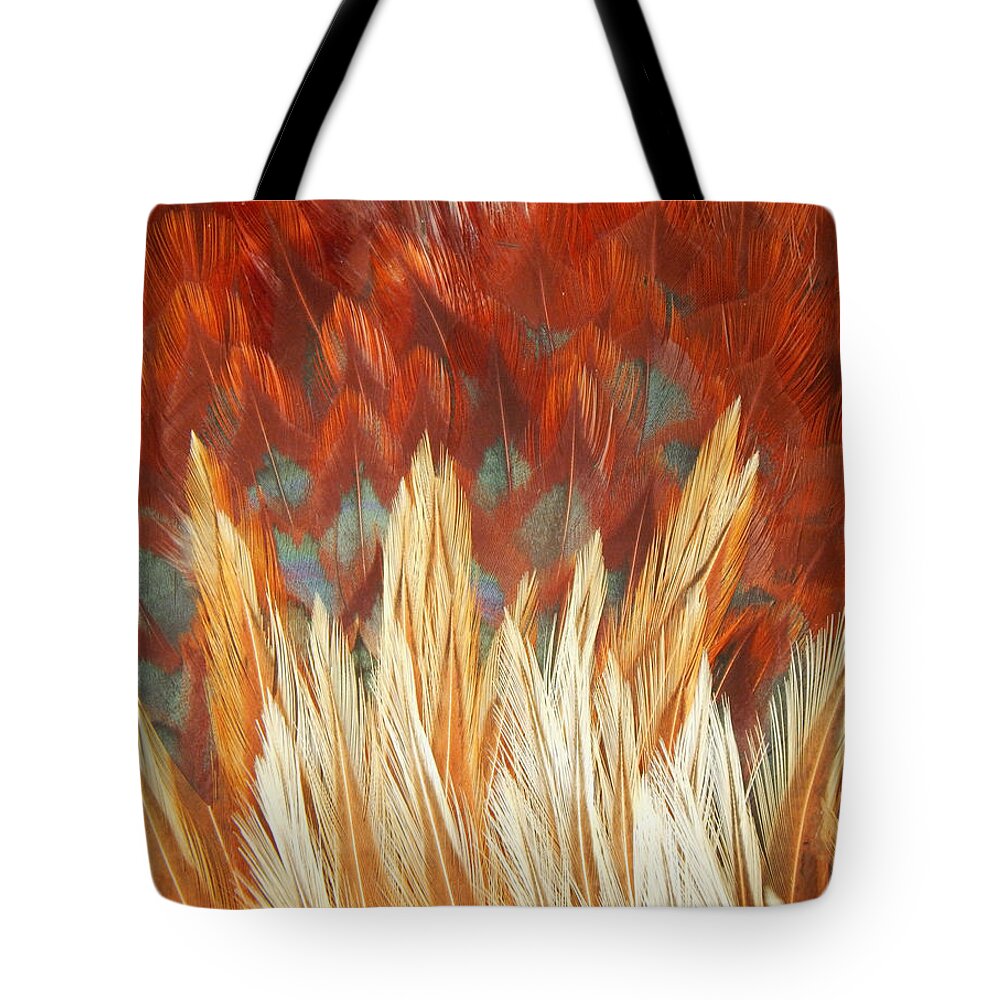 Feathers Tote Bag featuring the photograph Feather Tapestry by Jan Gelders
