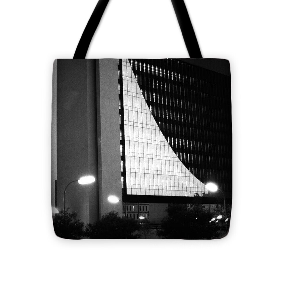 Book Work Tote Bag featuring the photograph Federal Reserve building at twilight by Mike Evangelist