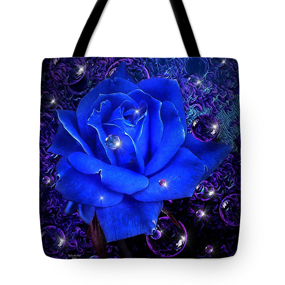 Digital Art Tote Bag featuring the digital art Feeling Blue by Artful Oasis