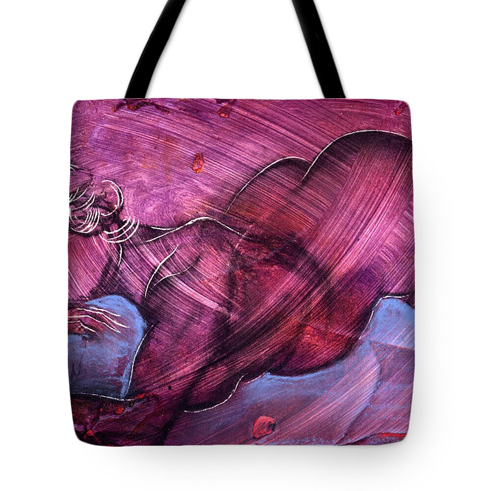 Nude Tote Bag featuring the painting Feeling Sensuous by Richard Hoedl