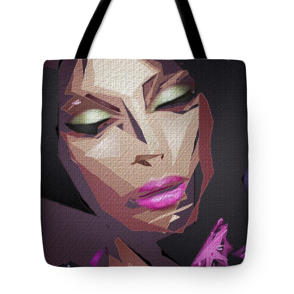 Art Tote Bag featuring the digital art Female Expressions XLI by Rafael Salazar
