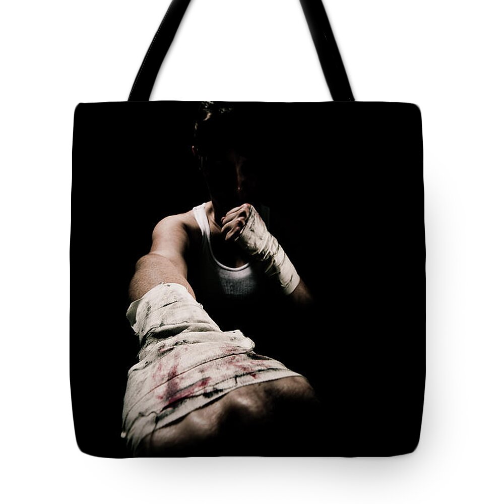 Boxing Tote Bag featuring the photograph Female Toughness by Scott Sawyer
