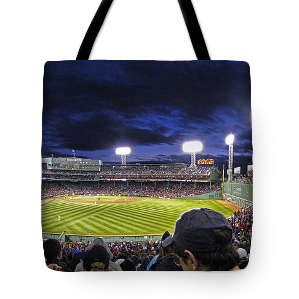 Crowd Tote Bag featuring the photograph Fenway Night by Rick Berk