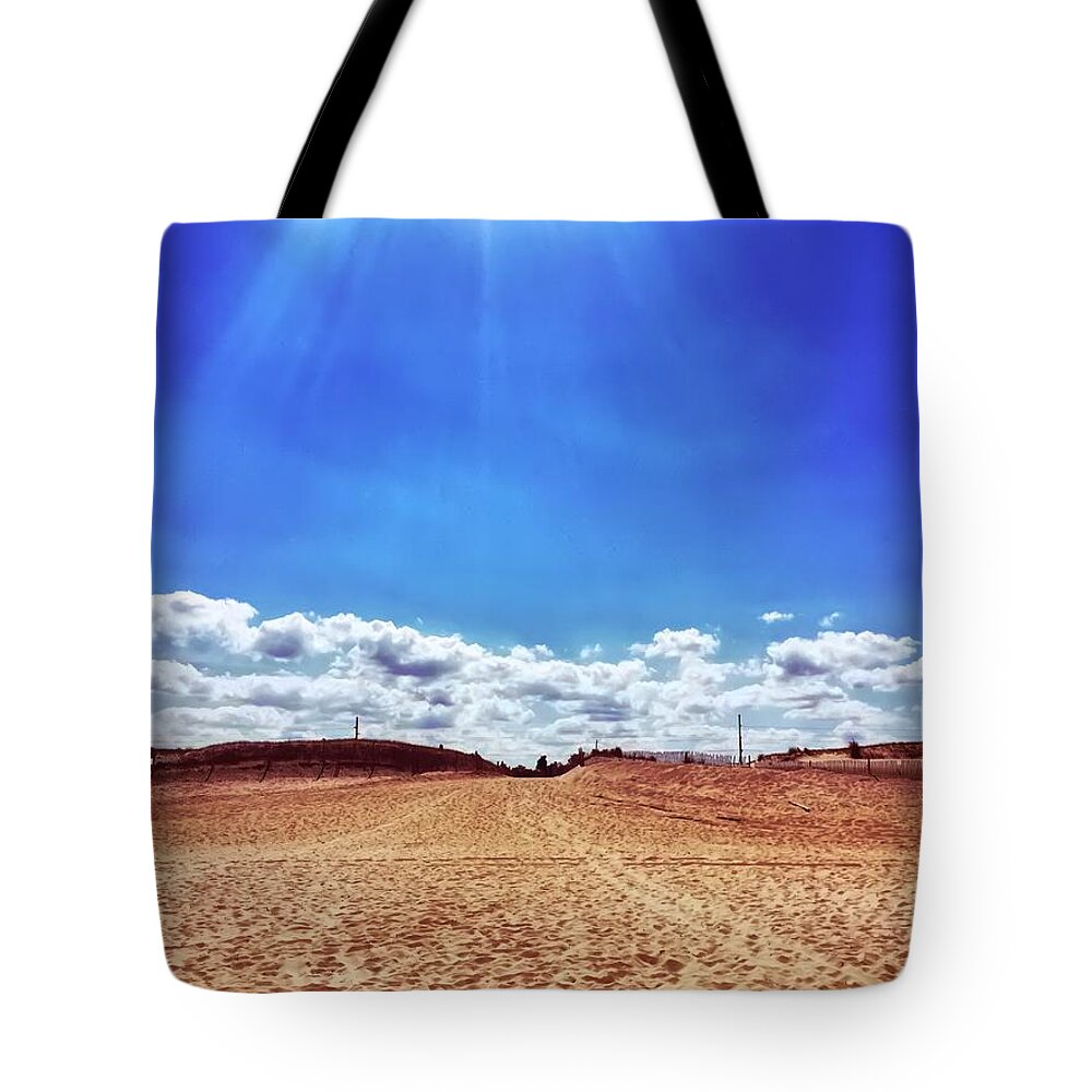 Beach Tote Bag featuring the photograph Fenwick Island State Park by Chris Montcalmo