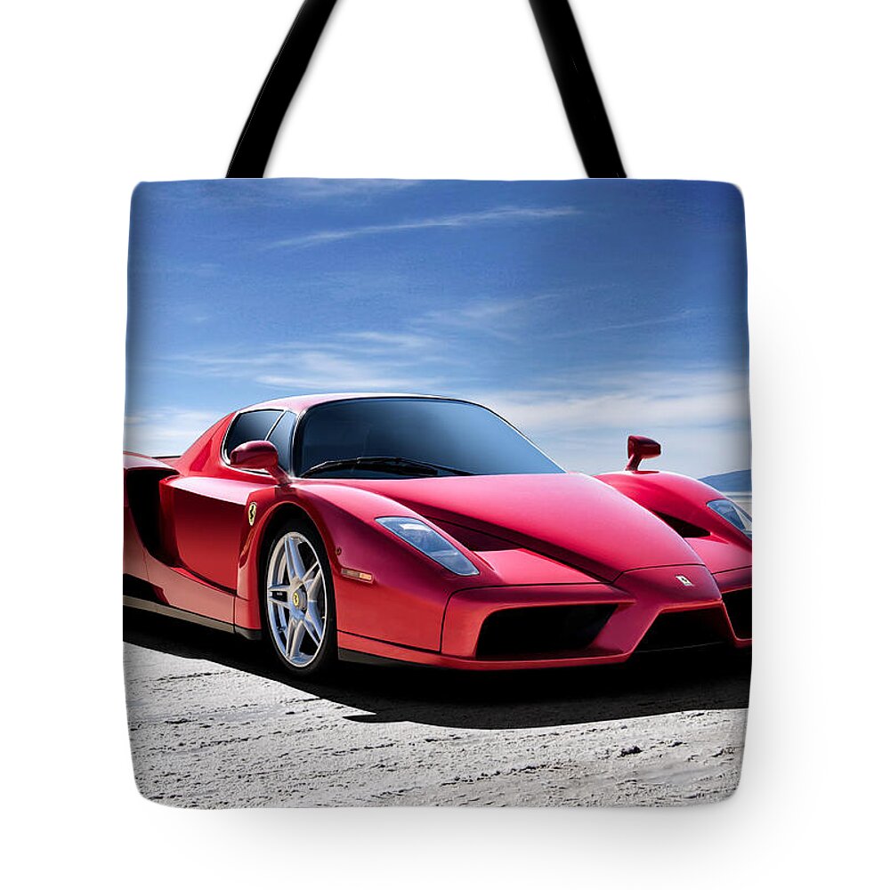 #faatoppicks Tote Bag featuring the digital art Ferrari Enzo by Douglas Pittman