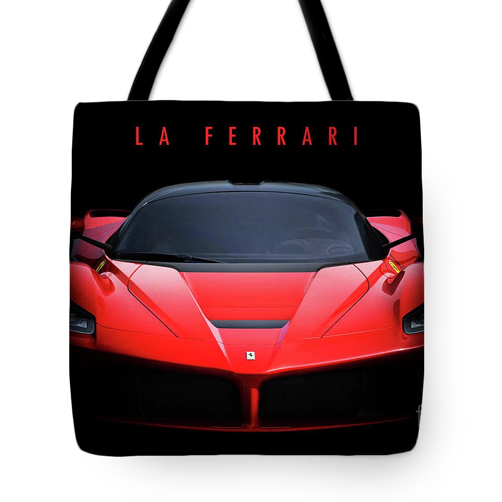 Ferrari Tote Bag featuring the digital art Ferrari LaFerrari by Airpower Art