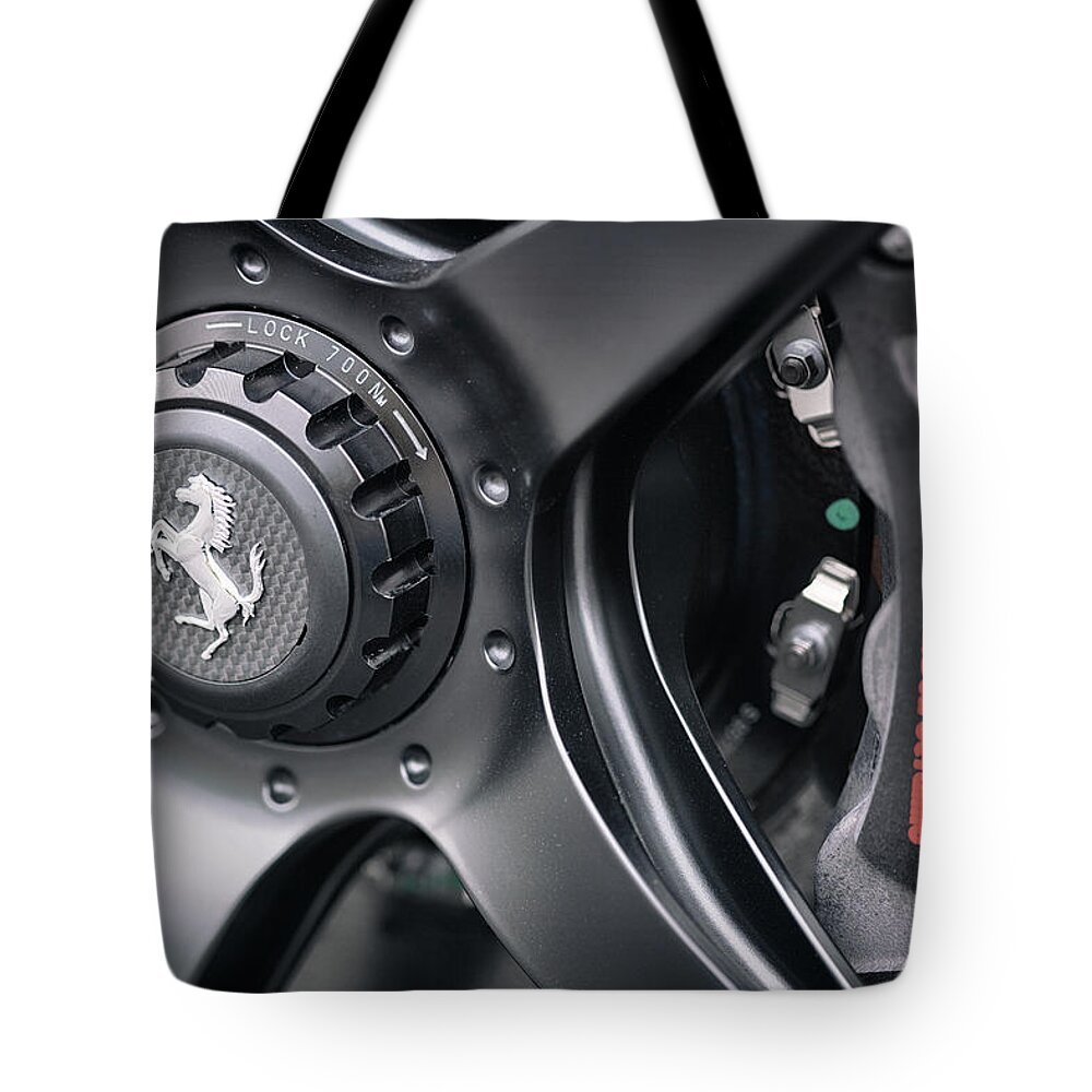 F12 Tote Bag featuring the photograph #Ferrari #Print by ItzKirb Photography