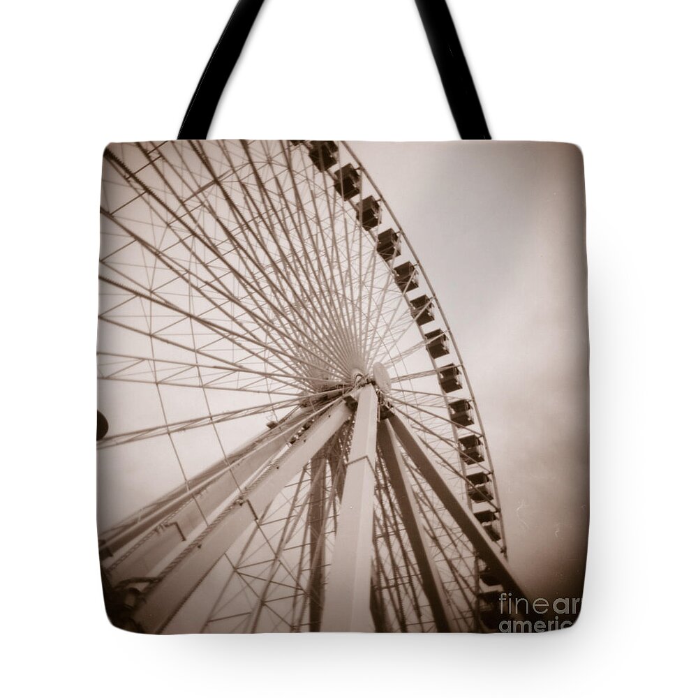 Fine Art Photography Tote Bag featuring the photograph Ferris Wheel by Crystal Nederman