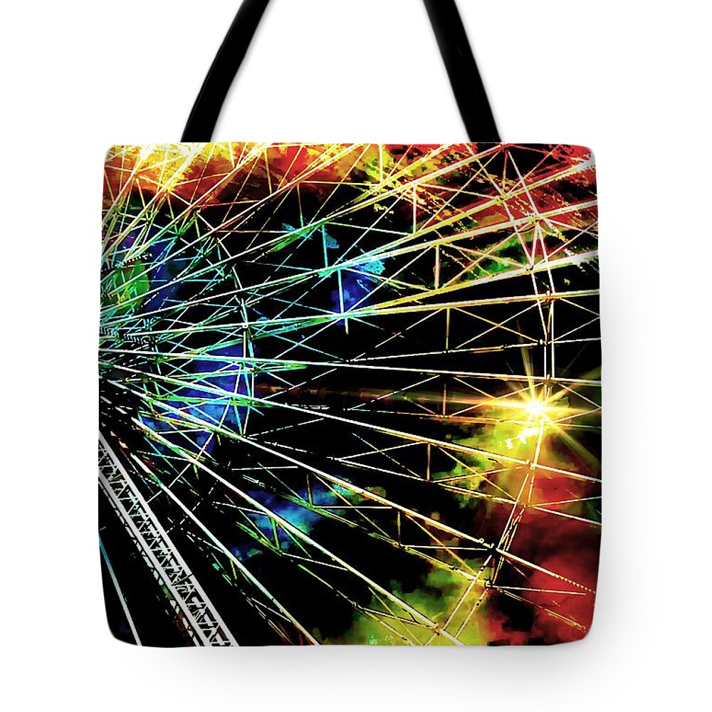 Grand Roue Tote Bag featuring the photograph Ferris Wheel, Grand Roue by Jean Francois Gil