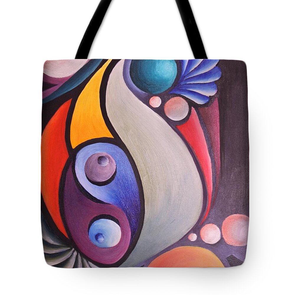 Contemporary Canvas Prints Tote Bag featuring the painting Festival by Reina Cottier
