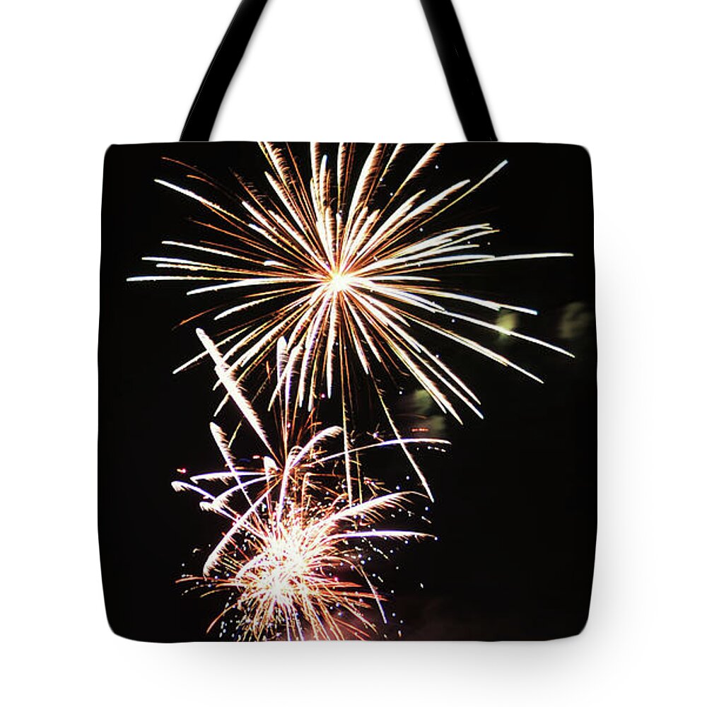 Fireworks Tote Bag featuring the photograph Festive - 160923psg0577160704 by Paul Eckel