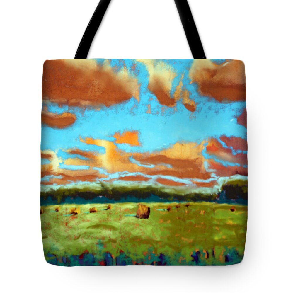 Landscape Tote Bag featuring the painting Field of Color by Ruben Carrillo