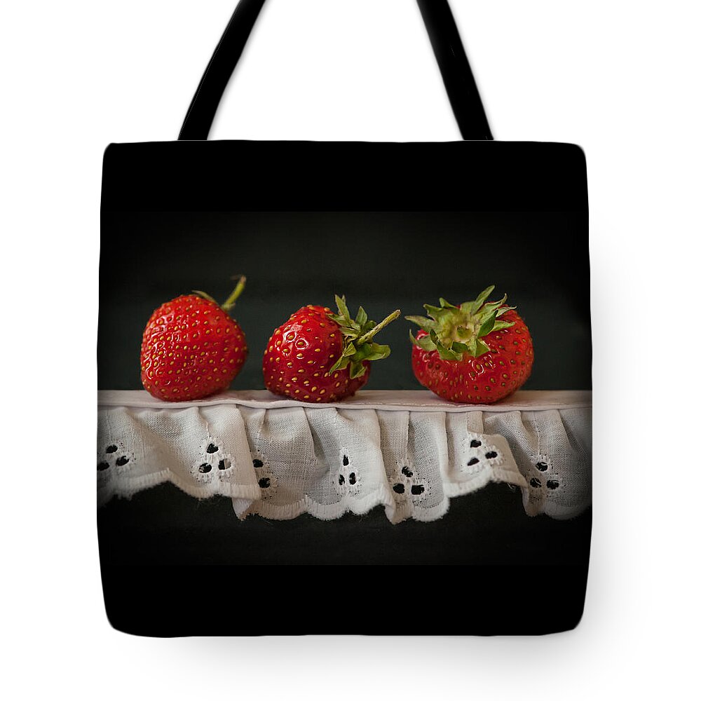 Strawberries Tote Bag featuring the photograph Field Strawberries by Maggie Terlecki
