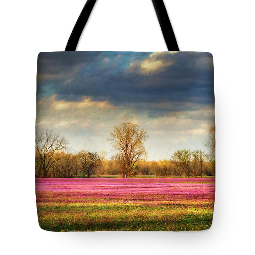 Trifolium Pratense Tote Bag featuring the photograph Fields of Clover by James Barber